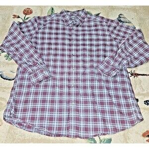 Eddie Bauer Flannel Shirt Mens Size Large Relaxed Fit Plaid Long Sleeve DAD